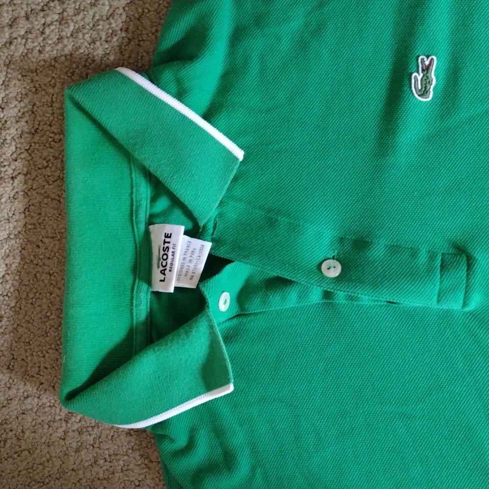 Lacoste green polo good condition